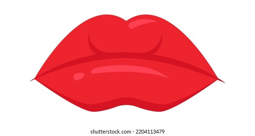 Las hembras cerraron los labios. Ilustración del vector