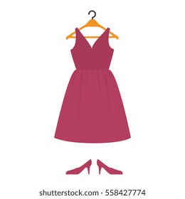 female clothes hanging in hook