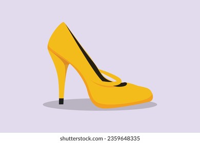 Female clothing and accessories concept. Colored flat vector illustration isolated. 