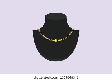 Female clothing and accessories concept. Colored flat vector illustration isolated. 