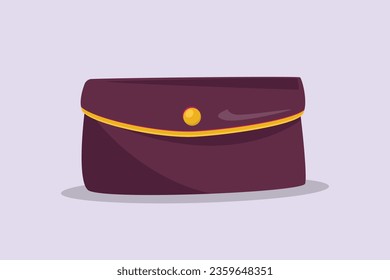 Female clothing and accessories concept. Colored flat vector illustration isolated. 