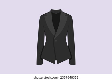 Female clothing and accessories concept. Colored flat vector illustration isolated. 