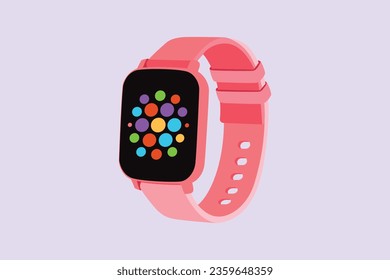 Female clothing and accessories concept. Colored flat vector illustration isolated. 
