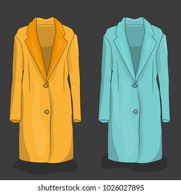 Female coat vector illustration