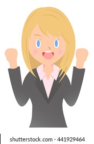 Female company employee to work hard