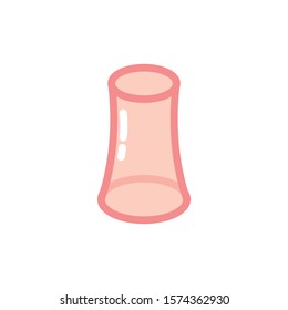 female condom flat icon, vector illustration