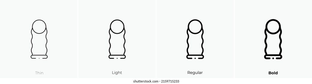 female condom icon. Linear style sign isolated on white background. Vector illustration.