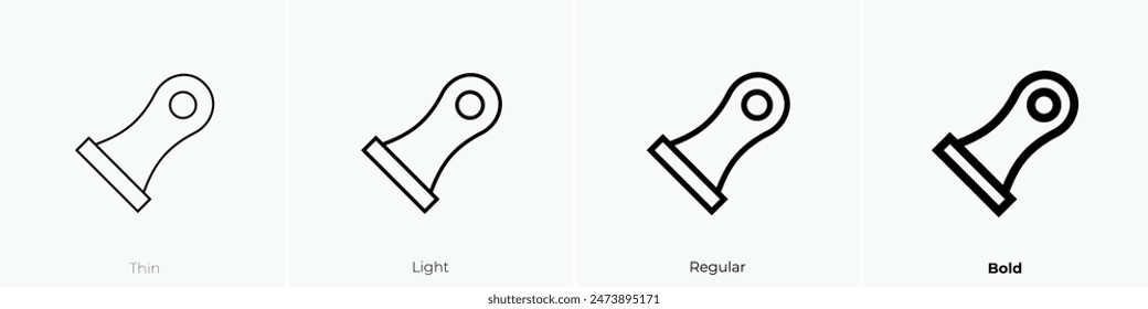 icono de condón femenino. Diseño de estilo fino, ligero, regular y audaz aislado sobre fondo blanco
