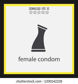 female condom   vector icon