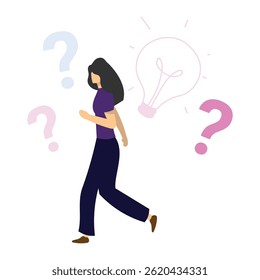 Female confused Vector illustration which can easily modify or edit which can easily modify or edit

