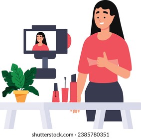 Female Content Creator doing Vlogs