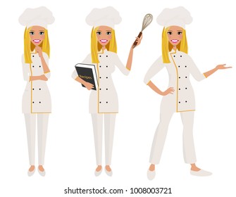 Female Cook, Chef clip-art / vector / logo / icon