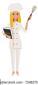 Female Cook, Chef clip-art / vector / logo / icon 