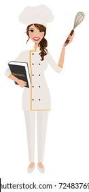 Female Cook, Chef clip-art / vector / logo / icon 