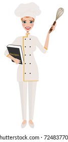 Female Cook, Chef clip-art / vector / logo / icon 
