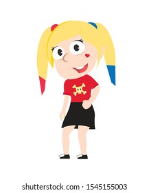 female cosplay vector illustration design