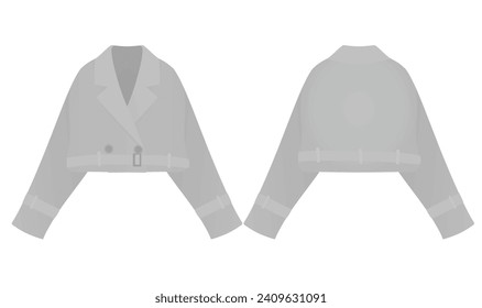 Female crop jacket. vector illustration