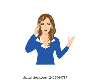 Female customer complaint via mobile
