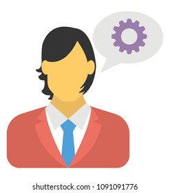 
A female customer representative showing professional support service
