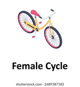  Icono femenino del Vector del ciclo que puede modificar o editar fácilmente
