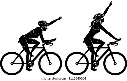 Female Cyclist Race Win