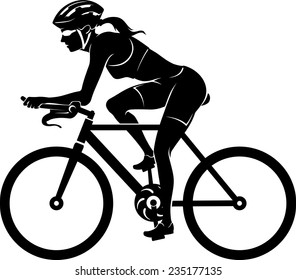 Female Cyclist Silhouette