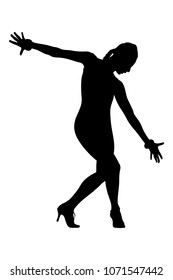 female dancer in dance pose with bracelets on hands