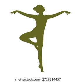 bailarina feminina realizando pose artística para teatro arte e conceito de movimento de beleza