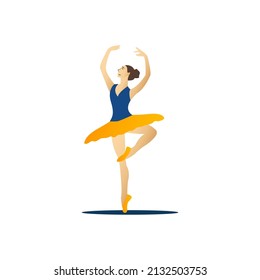 Female dancers isolated on white background. Smiling young women enjoying dance party. Colorful vector illustration in flat cartoon style.