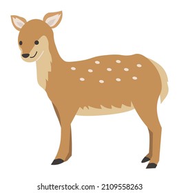 A female deer with a gentle smile