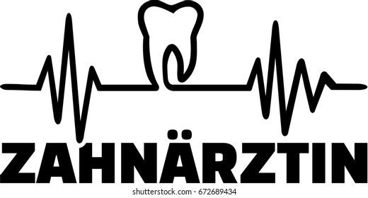 Female Dentist German With Heartbeat Line