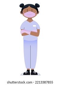Female dentist on white background