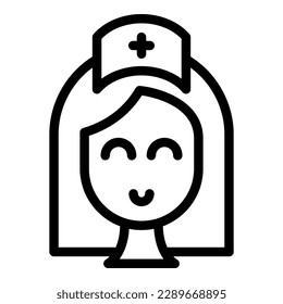 Female dermatologist icon outline vector. Clinic health. Allergic disease