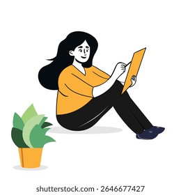 Diseñadora femenina que crea conceptos de diseño