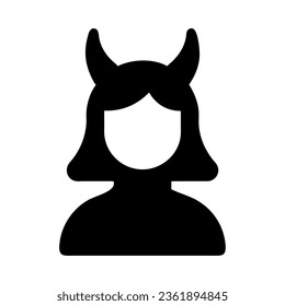 female devil halloween silhouette style icon