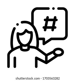 female discontent icon vector. female discontent sign. isolated contour symbol illustration
