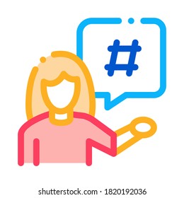female discontent icon vector. female discontent sign. color symbol illustration
