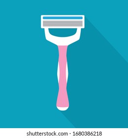 female disposable razor icon- vector illustration