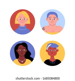 Female Diverse Faces Different Ethnicity Different Stock Vector 