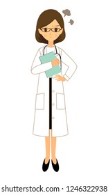 The female doctor is angry