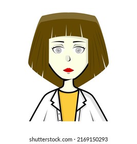 Female Doctor Avatar Or Character Illustration