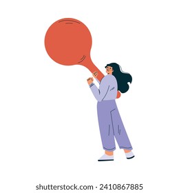 Female Doctor Character as Professional Hospital Worker with Eye Shutter Vector Illustration