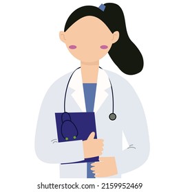 Female Doctor character vector illustration