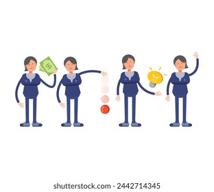 female doctor characters set vector illustration