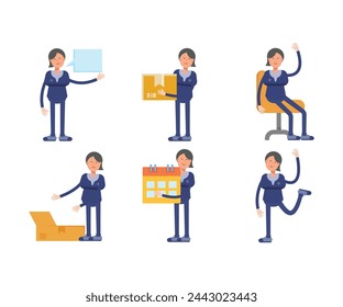 female doctor characters set vector illustration