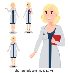 Female doctor different poses