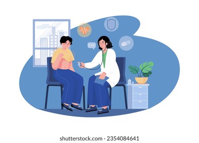 Female Doctor Doing Checkup Of The Patient