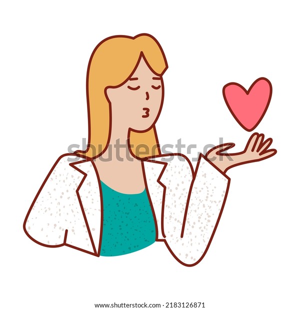 Female Doctor Emotions Vector Illustration Isolated Stock Vector ...