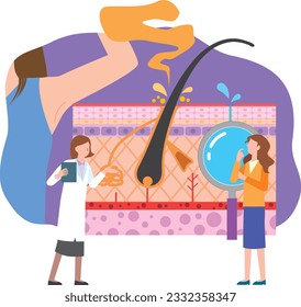 A female doctor examining a woman suffering from armpit odor