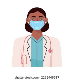 female doctor with face mask